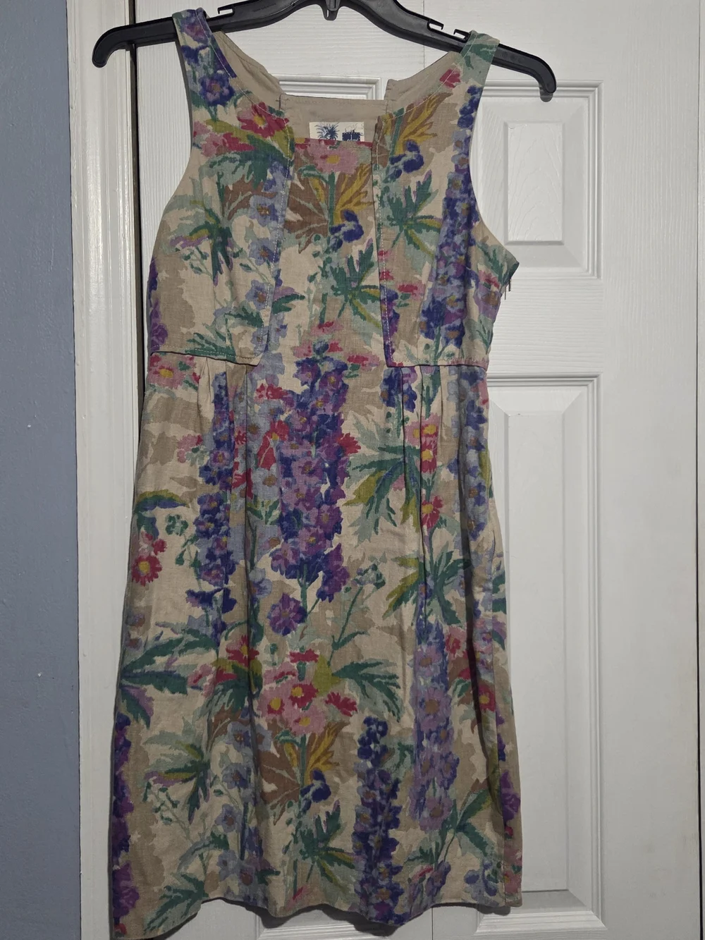 Edme & Esyllte Anthropologie Floral Linen Blend Sleeveless Dress - Picture 1 of 5